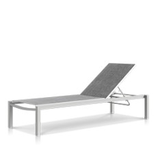 Armless Chaise Kessler Silver Frame / Slate Sling